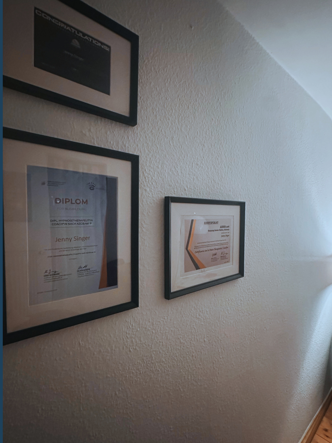 Zertifikat Diplo. Hypnosetherapeutin nach AZGB.net